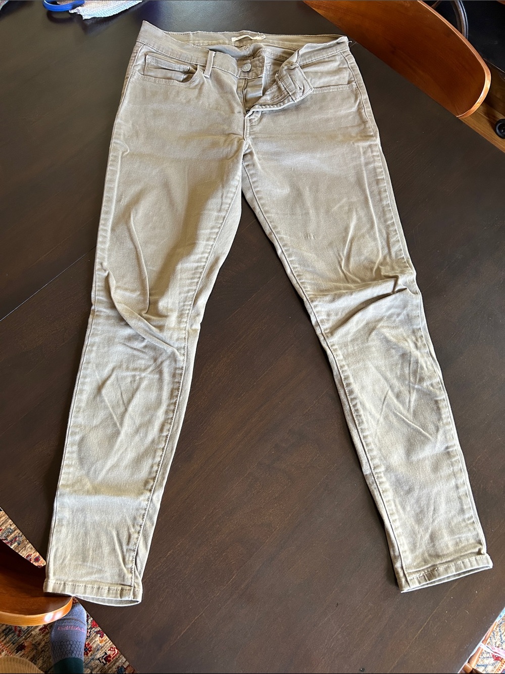 Levi's Men's Skinny Jeans in Light Taupe
